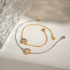 Wholesale Stainless Steel Geometric Love Bracelet With Gold And Silver Color Matching And Electroplating Treatment For Women