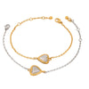 Wholesale Stainless Steel Geometric Love Bracelet With Gold And Silver Color Matching And Electroplating Treatment For Women