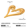 Wholesale Stainless Steel Geometric Love Brooch Electroplated Light Luxury Design Simple Versatile For Women