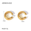 Wholesale Stainless Steel Geometric Love Earrings For Women With Electroplating Light Luxury High End Zircon Jewelry That Doesn't Fade