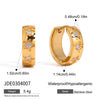 Wholesale Stainless Steel Geometric Love Earrings For Women With Electroplating Light Luxury High End Zircon Jewelry That Doesn't Fade