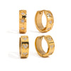 Wholesale Stainless Steel Geometric Love Earrings For Women With Electroplating Light Luxury High End Zircon Jewelry That Doesn't Fade