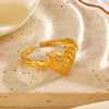 Wholesale Stainless Steel Geometric Love Heartshaped Ring For Women With Electroplating