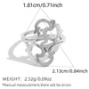 Wholesale Stainless Steel Geometric Love Hollow Heart Open Ring With Vacuum Real Gold Plating In Pvd Furnace Unisex Hand Accessories