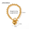 Wholesale Stainless Steel Geometric Love Peach Heart Necklace For Women With Electroplating Treatment