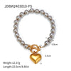 Wholesale Stainless Steel Geometric Love Peach Heart Necklace For Women With Electroplating Treatment