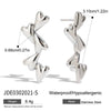 Wholesale Stainless Steel Geometric Love Scattered Earrings With Electroplating Sweet Cool Style Gold And Silver Color Matching For Women