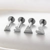Wholesale Stainless Steel Geometric Love Shape Piercing Earrings With Electroplating Treatment