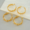 Wholesale Stainless Steel Geometric Love Star Hollow Hoop Earrings For Women With Electroplating Treatment