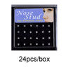 Wholesale Stainless Steel Geometric Ltype Nose Ring Set With Diamonds Puncture Jewelry Unisex