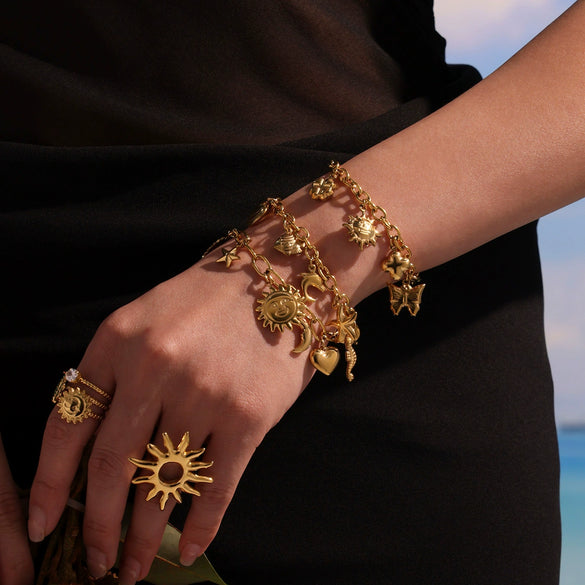 Wholesale Stainless Steel Geometric Marine Style Diy Accessories Bracelet And Anklet For Women With Electroplating