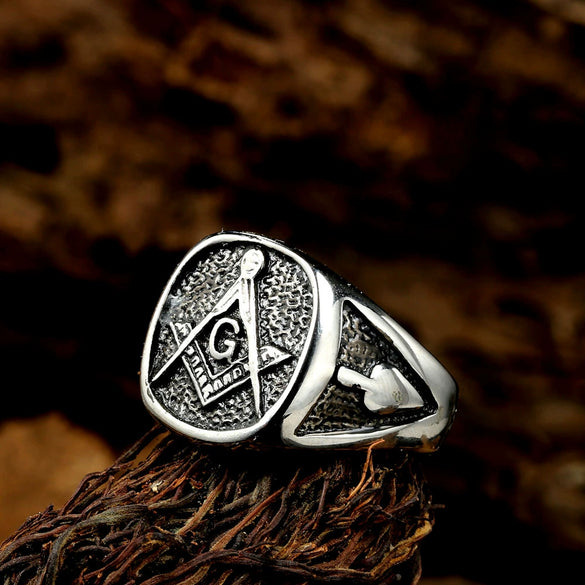 Wholesale Stainless Steel Geometric Men's Ring With Polishing