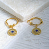 Wholesale Stainless Steel Geometric Microinlaid Electroplated Women's Retro Earrings