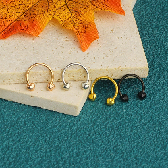 Wholesale Stainless Steel Geometric Minimalist Electroplated Cring Puncture Nasal Ring And Ear Bone Nail