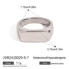 Wholesale Stainless Steel Geometric Minimalist Ring With 18K Gold Electroplating