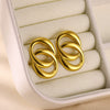 Wholesale Stainless Steel Geometric Minimalist Women's Earrings With Electroplating