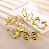 Wholesale Stainless Steel Geometric Minimalist Women's Earrings With Electroplating