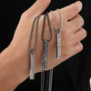 Wholesale Stainless Steel Geometric Mobius Pearl Chain Necklace With Electroplating Treatment