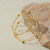 Wholesale Stainless Steel Geometric Modern Minimalist Vacuumplated 18K Gold Zircon Pearl Bracelet Jewelry Accessories