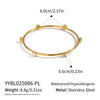 Wholesale Stainless Steel Geometric Modern Minimalist Vacuumplated 18K Gold Zircon Pearl Bracelet Jewelry Accessories