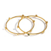 Wholesale Stainless Steel Geometric Modern Minimalist Vacuumplated 18K Gold Zircon Pearl Bracelet Jewelry Accessories
