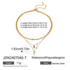 Wholesale Stainless Steel Geometric Multi Layer Clavicle Necklace With Electroplating Titanium Steel Jewelry For Women
