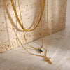 Wholesale Stainless Steel Geometric Multi Layer Clavicle Necklace With Electroplating Titanium Steel Jewelry For Women