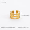 Wholesale Stainless Steel Geometric Multi Layer Irregular Plated Ring For Women