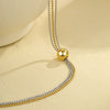 Wholesale Stainless Steel Geometric Multi Layer Metal Round Bead Color Matching Necklace Pendant For Women Electroplated Fashion Jewelry