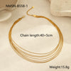 Wholesale Stainless Steel Geometric Multi Layered Clavicle Chain Jewelry With Electroplating Light Luxury Style For Women