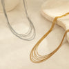 Wholesale Stainless Steel Geometric Multi Layered Clavicle Chain Jewelry With Electroplating Light Luxury Style For Women