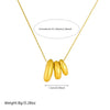 Wholesale Stainless Steel Geometric Multicircle Pendant Goldplated Box Chain Necklace For Women