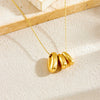 Wholesale Stainless Steel Geometric Multicircle Pendant Goldplated Box Chain Necklace For Women