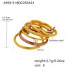 Wholesale Stainless Steel Geometric Multilayer Layered Ring With Electroplating For Women