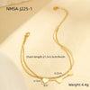 Wholesale Stainless Steel Geometric Multilayer Stacked Anklet With Retro Pendant Unisex Foot Jewelry