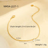 Wholesale Stainless Steel Geometric Multilayer Stacked Anklet With Retro Pendant Unisex Foot Jewelry