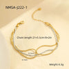 Wholesale Stainless Steel Geometric Multilayer Stacked Anklet With Retro Pendant Unisex Foot Jewelry