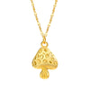 Wholesale Stainless Steel Geometric Mushroom Women's Earrings And Necklace With Electroplating