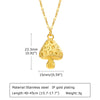 Wholesale Stainless Steel Geometric Mushroom Women's Earrings And Necklace With Electroplating