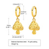 Wholesale Stainless Steel Geometric Mushroom Women's Earrings And Necklace With Electroplating
