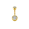 Wholesale Stainless Steel Geometric Navel Ring With Butterfly Zircon And Electroplating Treatment