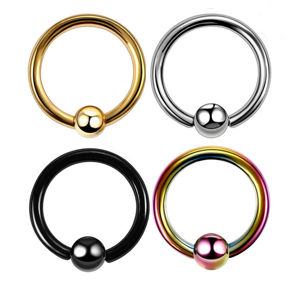 Wholesale Stainless Steel Geometric Nose Ring And Eyebrow Nail Piercing Jewelry Set Electroplated Unisex