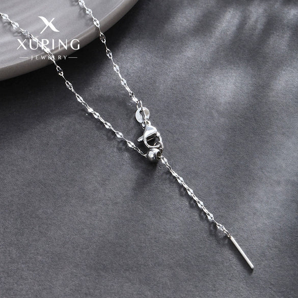 Wholesale Stainless Steel Geometric O Chain Minimalist Women's Necklace With Electroplating