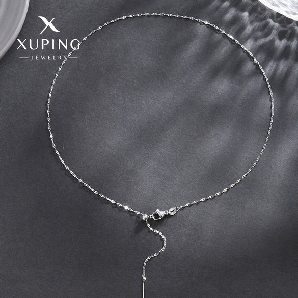 Wholesale Stainless Steel Geometric O Chain Minimalist Women's Necklace With Electroplating