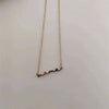 Wholesale Stainless Steel Geometric Ochain Necklace With Mixed Gem Inlay Pendant And Electroplating Treatment