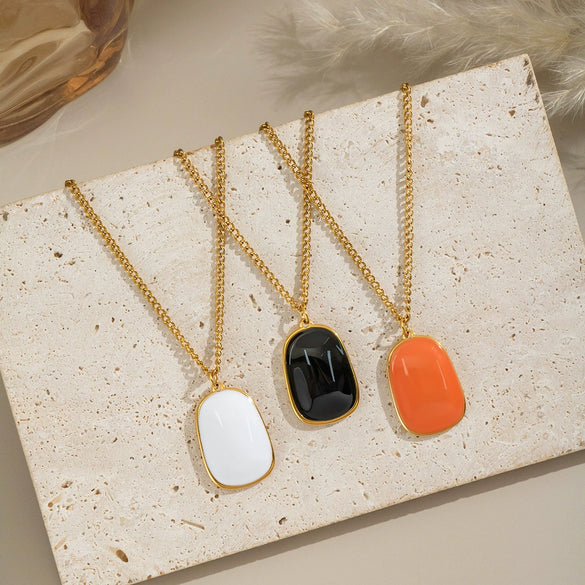 Wholesale Stainless Steel Geometric Oil Drop Bohemian Dopamine Jewelry Accessories For Women With Electroplating Design