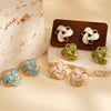 Wholesale Stainless Steel Geometric Oil Drop Earrings With Electroplating Fashion Simple Elegant For Women