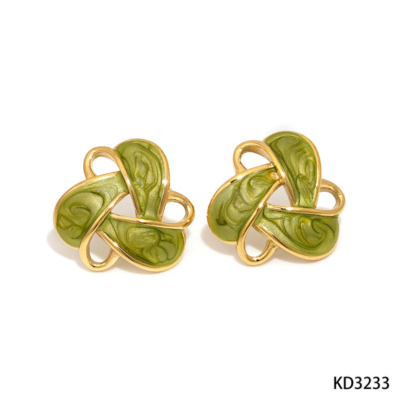 Wholesale Stainless Steel Geometric Oil Drop Earrings With Electroplating Fashion Simple Elegant For Women