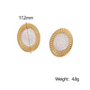 Wholesale Stainless Steel Geometric Oil Drop Electroplated 18K Gold Nonfading Earrings For Women In Classic Retro Minimalist Style