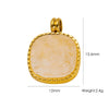 Wholesale Stainless Steel Geometric Oildrip Diamondstudded Natural Stone Pendant Necklace With Furnace Vacuum Electroplated 18K Gold Accessories